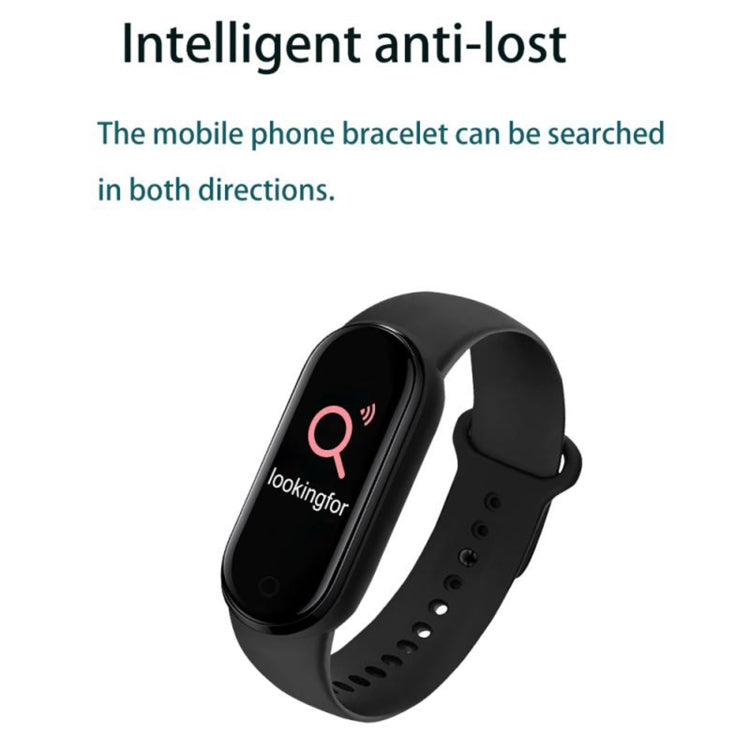Bracelet intelligent de sport M6, prend en charge la surveillance de la fréquence cardiaque et la surveillance de la pression artérielle et la surveillance du sommeil et le rappel sédentaire, Linear Charging