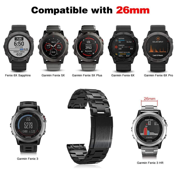 Bracelet de montre de remplacement à dégagement rapide en alliage de titane de 26 mm, For Garmin Fenix 6X