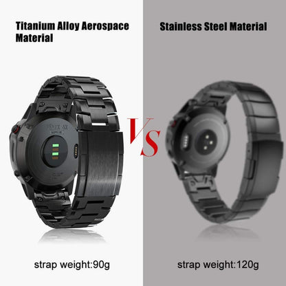 Bracelet de montre de remplacement à dégagement rapide en alliage de titane de 26 mm, For Garmin Fenix 6X