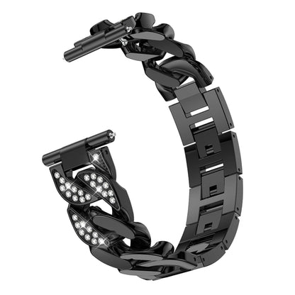 Bracelet de montre universel de rechange pour chaîne en denim à une rangée de diamants de 22 mm, For Garmin Vivoactive 4 / Venu 2