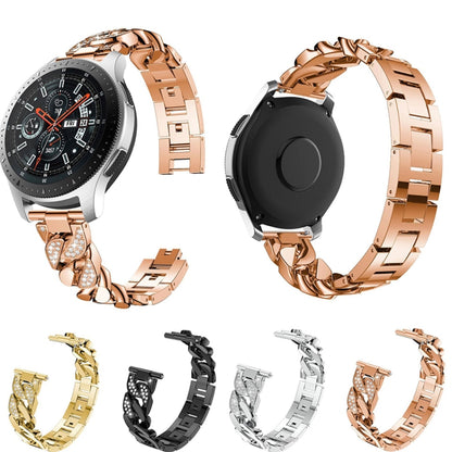 Bracelet de montre universel de rechange pour chaîne en denim à une rangée de diamants de 22 mm, For Garmin Vivoactive 4 / Venu 2