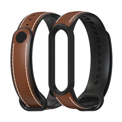 MIJOBS TPU + bracelet de remplacement en cuir, For Xiaomi Mi Band 5 / 6
