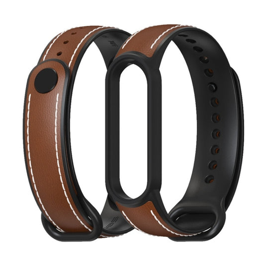 MIJOBS TPU + bracelet de remplacement en cuir, For Xiaomi Mi Band 5 / 6