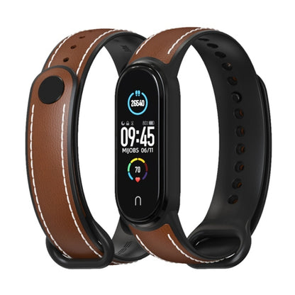 MIJOBS TPU + bracelet de remplacement en cuir, For Xiaomi Mi Band 5 / 6