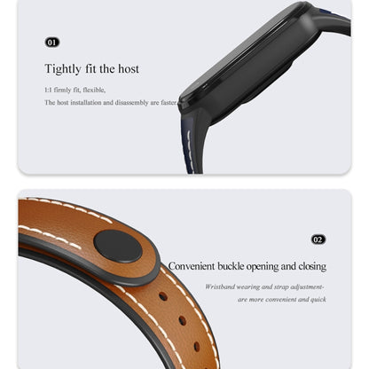 MIJOBS TPU + bracelet de remplacement en cuir, For Xiaomi Mi Band 5 / 6