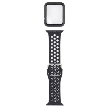 Bracelet de remplacement en silicone + étui de protection avec ensemble de protection d'écran pour Apple Watch Series, 3 & 2 & 1 38mm, For Apple Watch Series 6 / 5 / 4 / Watch SE 40mm