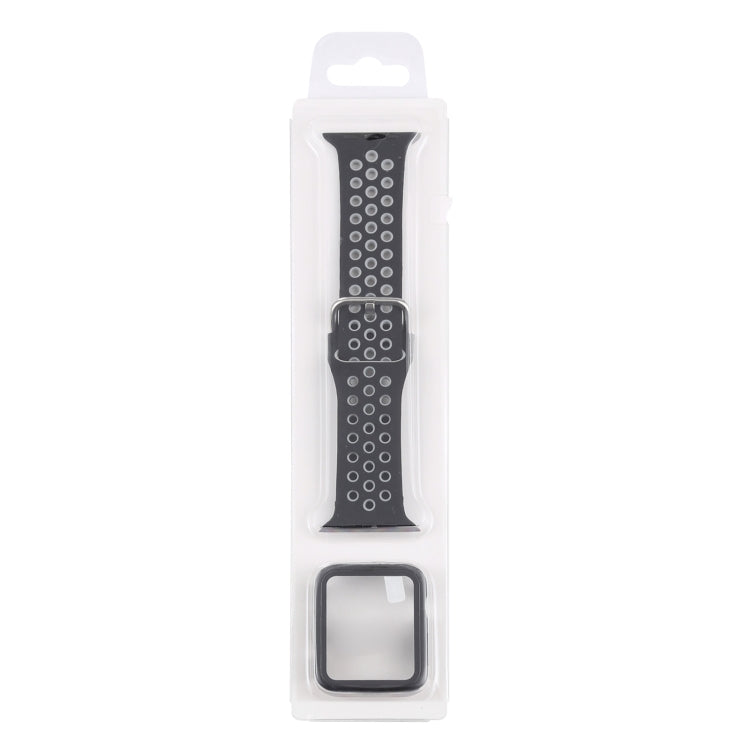 Bracelet de remplacement en silicone + étui de protection avec ensemble de protection d'écran pour Apple Watch Series, 3 & 2 & 1 38mm, For Apple Watch Series 6 / 5 / 4 / Watch SE 40mm