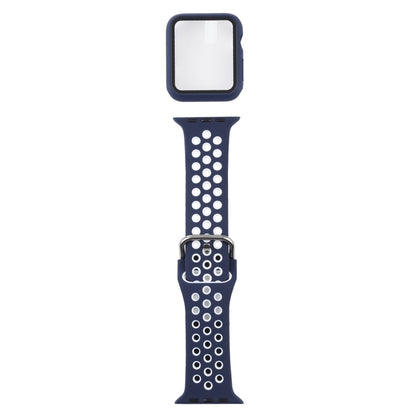 Bracelet de remplacement en silicone + étui de protection avec ensemble de protection d'écran pour Apple Watch Series, 3 & 2 & 1 38mm, For Apple Watch Series 6 / 5 / 4 / Watch SE 40mm