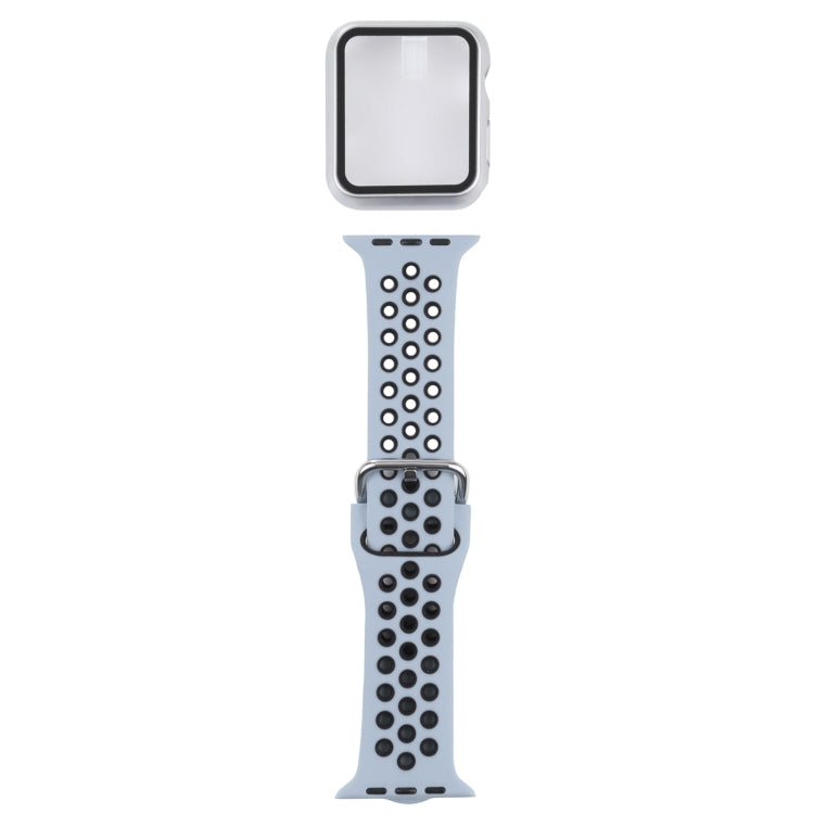 Bracelet de remplacement en silicone + étui de protection avec ensemble de protection d'écran pour Apple Watch Series, 3 & 2 & 1 38mm, For Apple Watch Series 6 / 5 / 4 / Watch SE 40mm