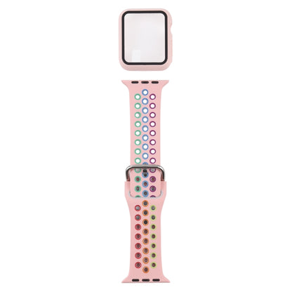 Bracelet de remplacement en silicone + étui de protection avec ensemble de protection d'écran pour Apple Watch Series, 3 & 2 & 1 38mm, For Apple Watch Series 6 / 5 / 4 / Watch SE 40mm