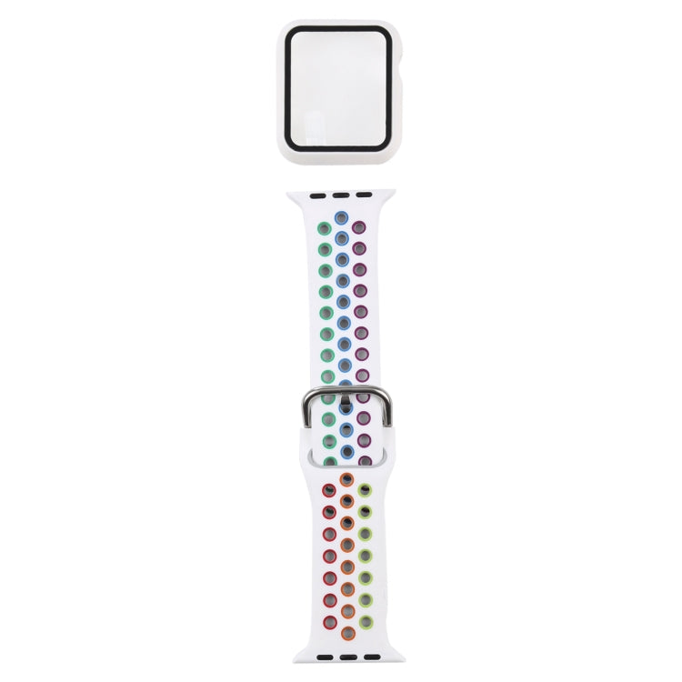 Bracelet de remplacement en silicone + étui de protection avec ensemble de protection d'écran pour Apple Watch Series, 3 & 2 & 1 38mm, For Apple Watch Series 6 / 5 / 4 / Watch SE 40mm