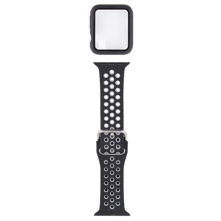 Bracelet de remplacement en silicone + étui de protection avec ensemble de protection d'écran pour Apple Watch Series, 3 & 2 & 1 38mm, For Apple Watch Series 6 / 5 / 4 / Watch SE 40mm