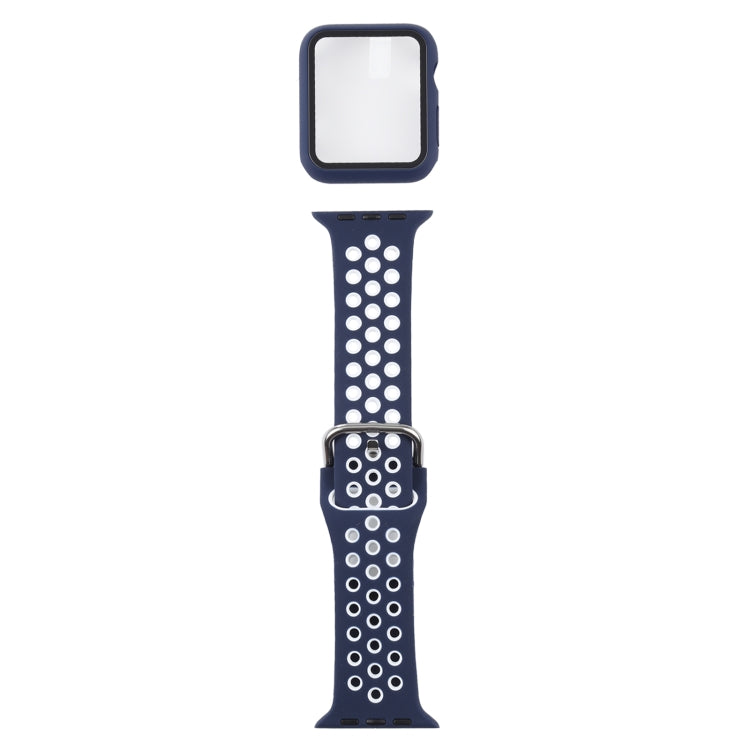 Bracelet de remplacement en silicone + étui de protection avec ensemble de protection d'écran pour Apple Watch Series, 3 & 2 & 1 38mm, For Apple Watch Series 6 / 5 / 4 / Watch SE 40mm