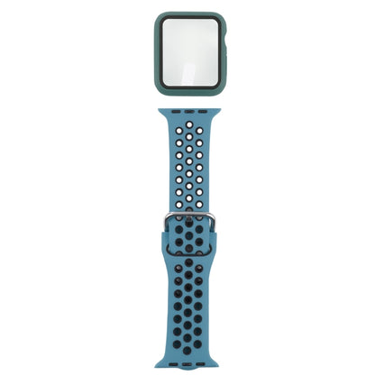Bracelet de remplacement en silicone + étui de protection avec ensemble de protection d'écran pour Apple Watch Series, 3 & 2 & 1 38mm, For Apple Watch Series 6 / 5 / 4 / Watch SE 40mm