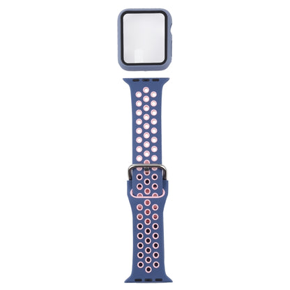 Bracelet de remplacement en silicone + étui de protection avec ensemble de protection d'écran pour Apple Watch Series, 3 & 2 & 1 38mm, For Apple Watch Series 6 / 5 / 4 / Watch SE 40mm