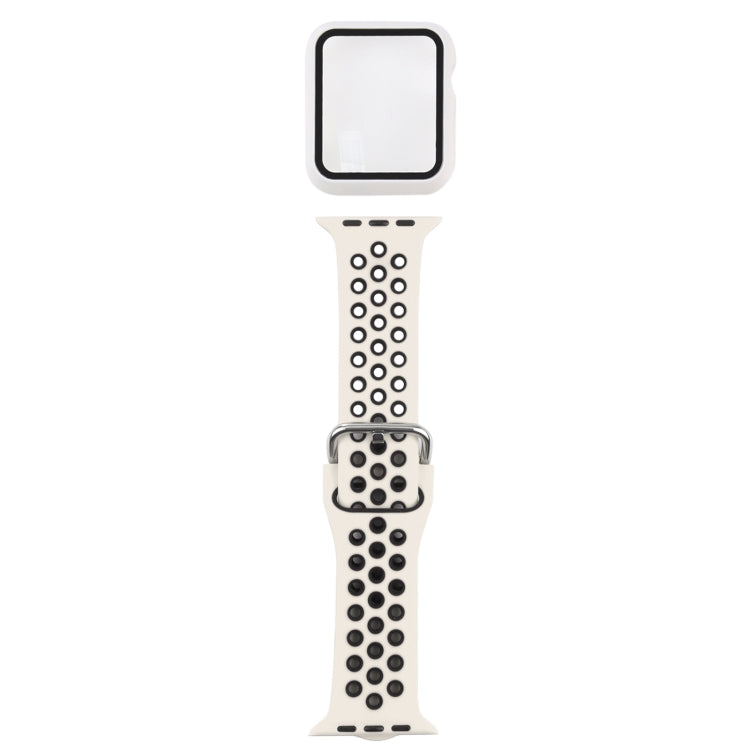 Bracelet de remplacement en silicone + étui de protection avec ensemble de protection d'écran pour Apple Watch Series, 3 & 2 & 1 38mm, For Apple Watch Series 6 / 5 / 4 / Watch SE 40mm