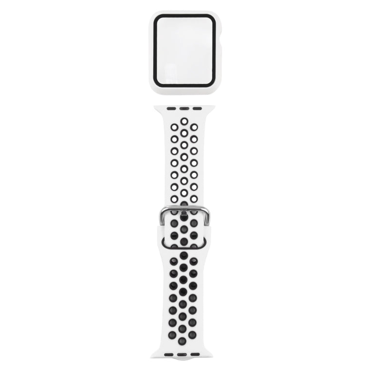Bracelet de remplacement en silicone + étui de protection avec ensemble de protection d'écran pour Apple Watch Series, 3 & 2 & 1 38mm, For Apple Watch Series 6 / 5 / 4 / Watch SE 40mm