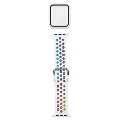 Bracelet de remplacement en silicone + étui de protection avec ensemble de protection d'écran pour Apple Watch Series, 3 & 2 & 1 38mm, For Apple Watch Series 6 / 5 / 4 / Watch SE 40mm