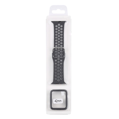 Bracelet de remplacement en silicone + étui de protection avec ensemble de protection d'écran pour Apple Watch Series, 3 & 2 & 1 42mm, For Apple Watch Series 6 / 5 / 4 / Watch SE 44mm