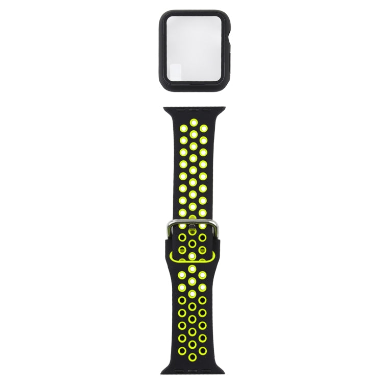Bracelet de remplacement en silicone + étui de protection avec ensemble de protection d'écran pour Apple Watch Series, 3 & 2 & 1 42mm, For Apple Watch Series 6 / 5 / 4 / Watch SE 44mm