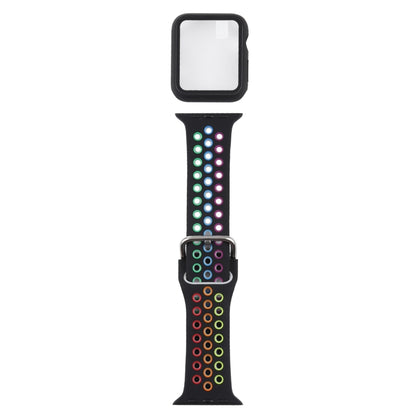 Bracelet de remplacement en silicone + étui de protection avec ensemble de protection d'écran pour Apple Watch Series, 3 & 2 & 1 42mm, For Apple Watch Series 6 / 5 / 4 / Watch SE 44mm