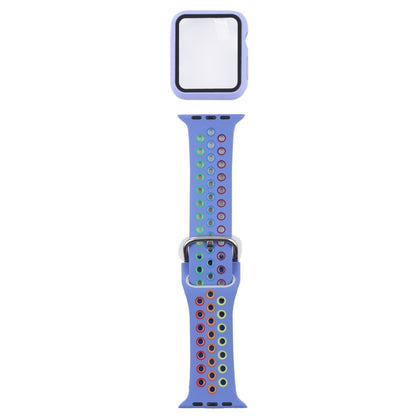 Bracelet de remplacement en silicone + étui de protection avec ensemble de protection d'écran pour Apple Watch Series, 3 & 2 & 1 42mm, For Apple Watch Series 6 / 5 / 4 / Watch SE 44mm