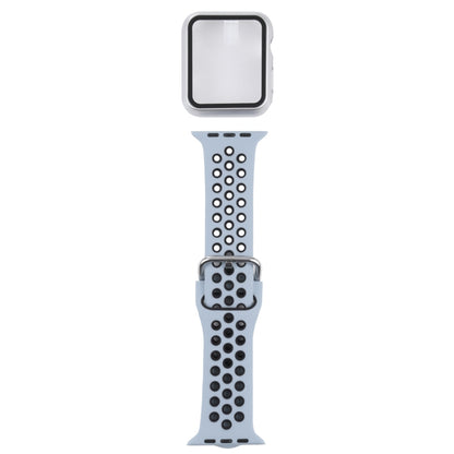 Bracelet de remplacement en silicone + étui de protection avec ensemble de protection d'écran pour Apple Watch Series, 3 & 2 & 1 42mm, For Apple Watch Series 6 / 5 / 4 / Watch SE 44mm