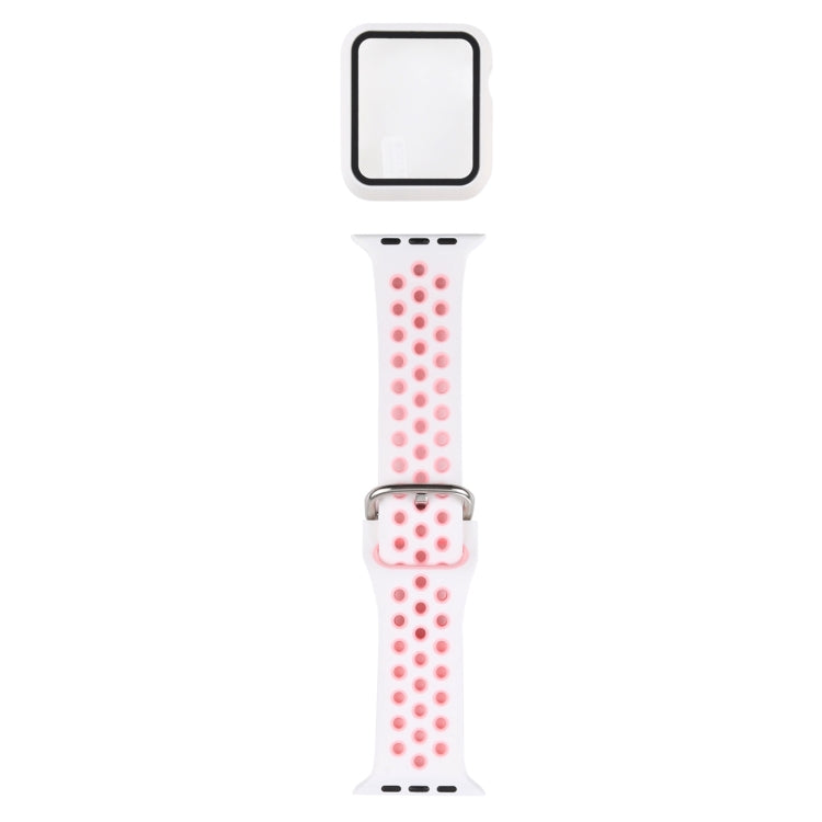 Bracelet de remplacement en silicone + étui de protection avec ensemble de protection d'écran pour Apple Watch Series, 3 & 2 & 1 42mm, For Apple Watch Series 6 / 5 / 4 / Watch SE 44mm