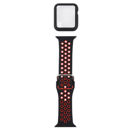 Bracelet de remplacement en silicone + étui de protection avec ensemble de protection d'écran pour Apple Watch Series, 3 & 2 & 1 42mm, For Apple Watch Series 6 / 5 / 4 / Watch SE 44mm