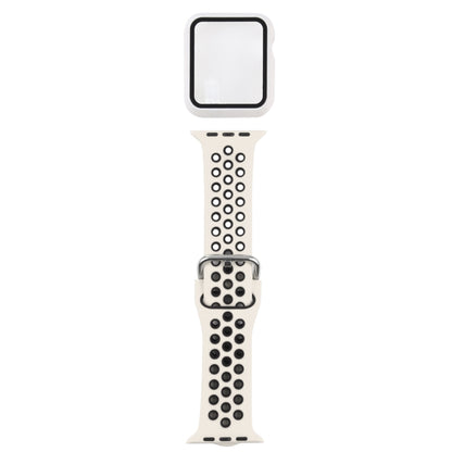 Bracelet de remplacement en silicone + étui de protection avec ensemble de protection d'écran pour Apple Watch Series, 3 & 2 & 1 42mm, For Apple Watch Series 6 / 5 / 4 / Watch SE 44mm