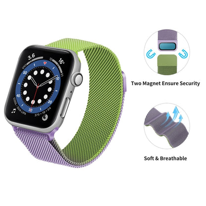 Bracelet de montre Milan de couleur dégradée pour la série Apple Watch, 7 41mm/6&SE&5&4 40mm/3&2&1 38mm, 7 45mm/6&SE&5&4 44mm/3&2&1 42mm