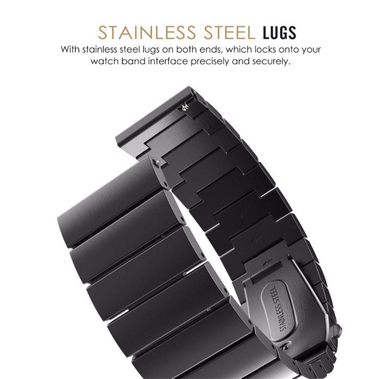 Pour Samsung Smart Watch Bracelet de remplacement en acier à une perle, 18mm, 20mm, 22mm