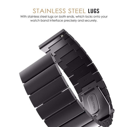 Pour Samsung Smart Watch Bracelet de remplacement en acier à une perle, 18mm, 20mm, 22mm