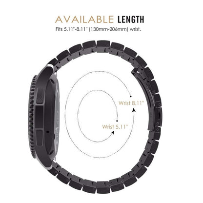 Pour Samsung Smart Watch Bracelet de remplacement en acier à une perle, 18mm, 20mm, 22mm