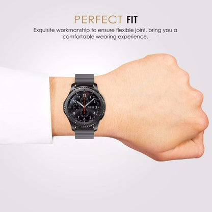 Pour Samsung Smart Watch Bracelet de remplacement en acier à une perle, 18mm, 20mm, 22mm