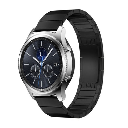 Pour Samsung Smart Watch Bracelet de montre en acier à une perle avec boucle d'origine, 18mm, 20mm, 22mm