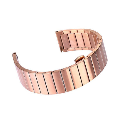 Pour Samsung Smart Watch Bracelet de montre à boucle papillon en acier à une perle, 18mm, 20mm, 22mm