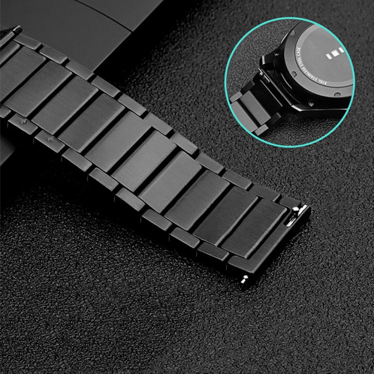 Pour Samsung Smart Watch Bracelet de montre à boucle papillon en acier à une perle, 18mm, 20mm, 22mm