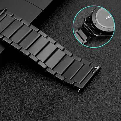 Pour Samsung Smart Watch Bracelet de montre à boucle papillon en acier à une perle, 18mm, 20mm, 22mm