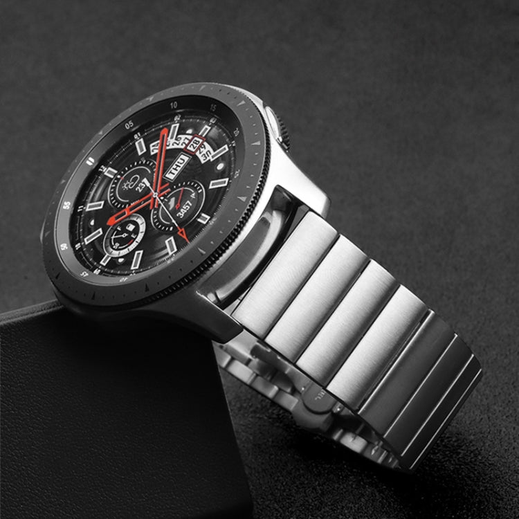 Pour Samsung Smart Watch Bracelet de montre à boucle papillon en acier à une perle, 18mm, 20mm, 22mm