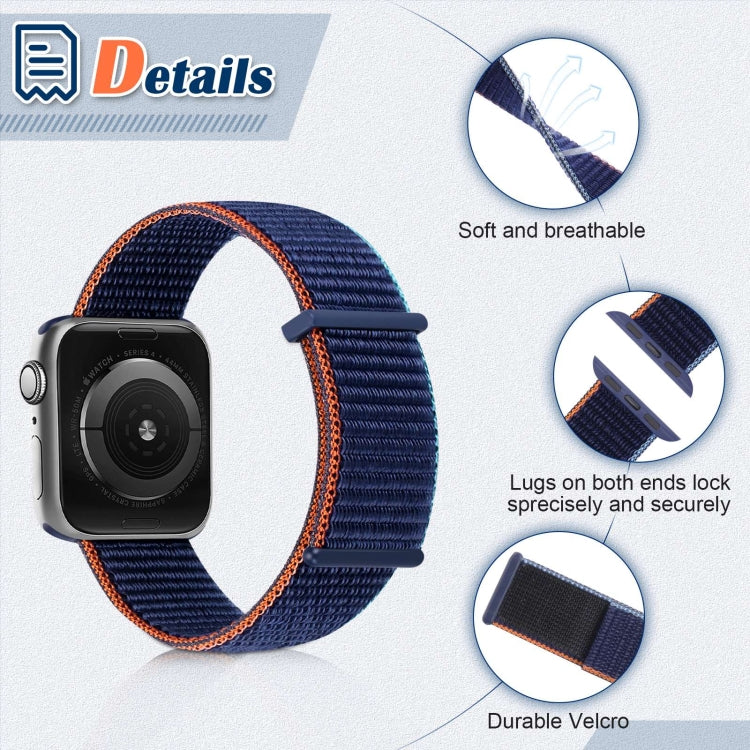 Bracelet de montre de remplacement à double section à fermeture auto-agrippante pour la série Apple Watch, 7 41mm / 6&SE&5&4 40mm / 3&2&1 38mm, 7 45mm / 6&SE&5&4 44mm / 3&2&1 42mm