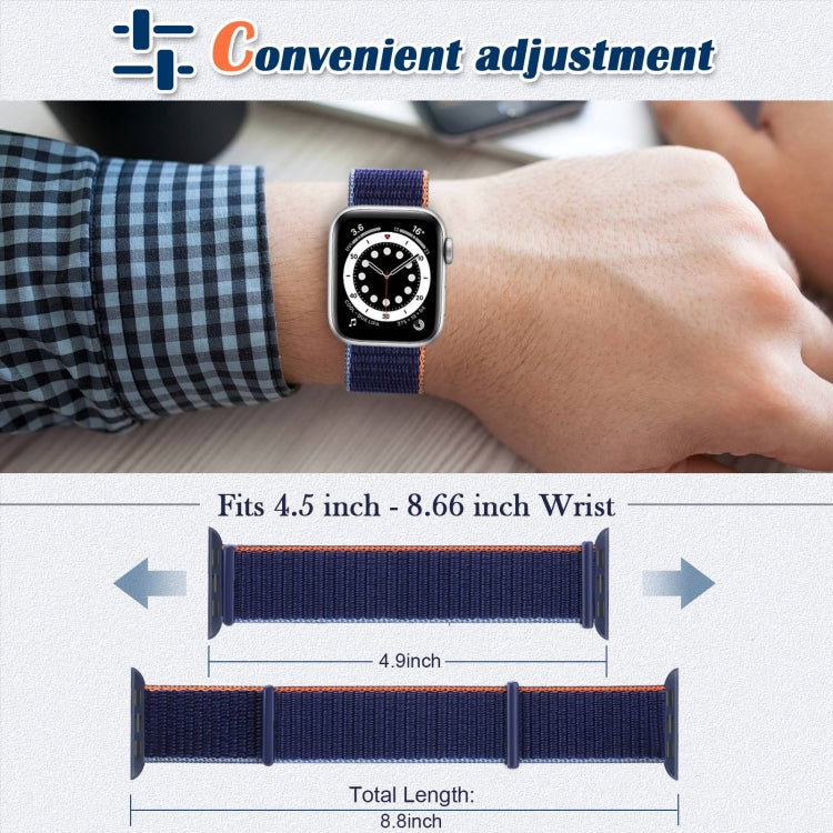 Bracelet de montre de remplacement à double section à fermeture auto-agrippante pour la série Apple Watch, 7 41mm / 6&SE&5&4 40mm / 3&2&1 38mm, 7 45mm / 6&SE&5&4 44mm / 3&2&1 42mm