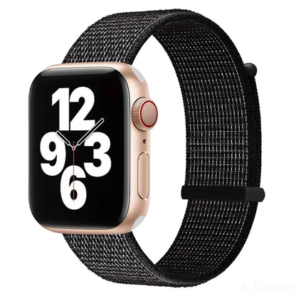 Bracelet de montre de remplacement à double section à fermeture auto-agrippante pour la série Apple Watch, 7 41mm / 6&SE&5&4 40mm / 3&2&1 38mm, 7 45mm / 6&SE&5&4 44mm / 3&2&1 42mm