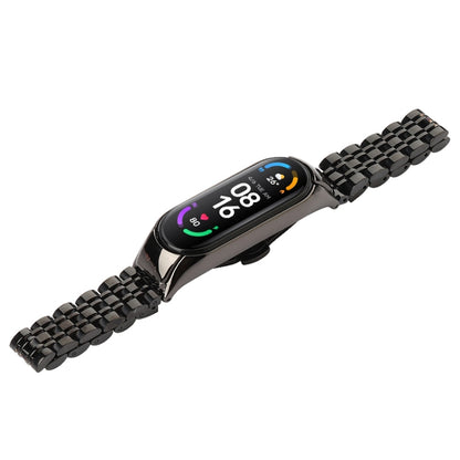 Bracelet de montre en acier inoxydable à sept perles, For Xiaomi Mi Band 6 / 5, For Xiaomi Mi Band 4 / 3