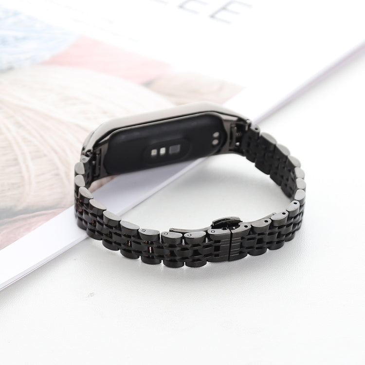 Bracelet de montre en acier inoxydable à sept perles, For Xiaomi Mi Band 6 / 5, For Xiaomi Mi Band 4 / 3