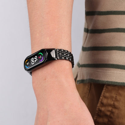Bracelet de montre en acier inoxydable à sept perles, For Xiaomi Mi Band 6 / 5, For Xiaomi Mi Band 4 / 3