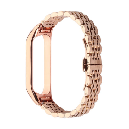 Bracelet de montre en acier inoxydable à sept perles, For Xiaomi Mi Band 6 / 5, For Xiaomi Mi Band 4 / 3