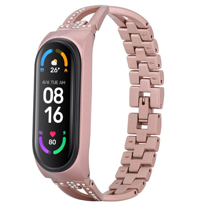 Bracelet de rechange en alliage de diamants en forme de X, For Xiaomi Mi Band 6 / 5, For Xiaomi Mi Band 4 / 3