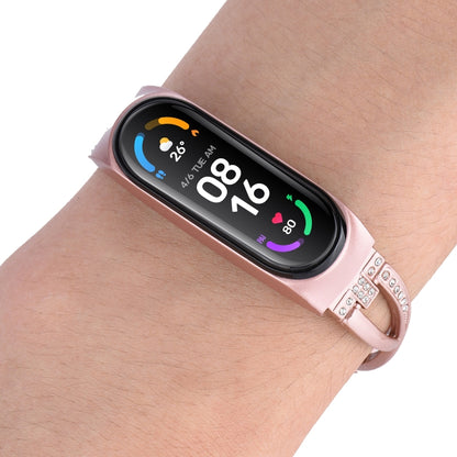 Bracelet de rechange en alliage de diamants en forme de X, For Xiaomi Mi Band 6 / 5, For Xiaomi Mi Band 4 / 3