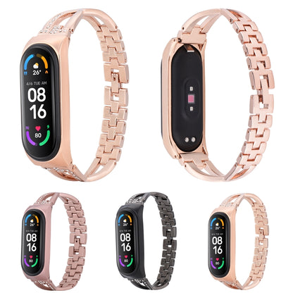 Bracelet de rechange en alliage de diamants en forme de X, For Xiaomi Mi Band 6 / 5, For Xiaomi Mi Band 4 / 3